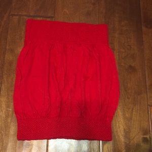 Red tube top